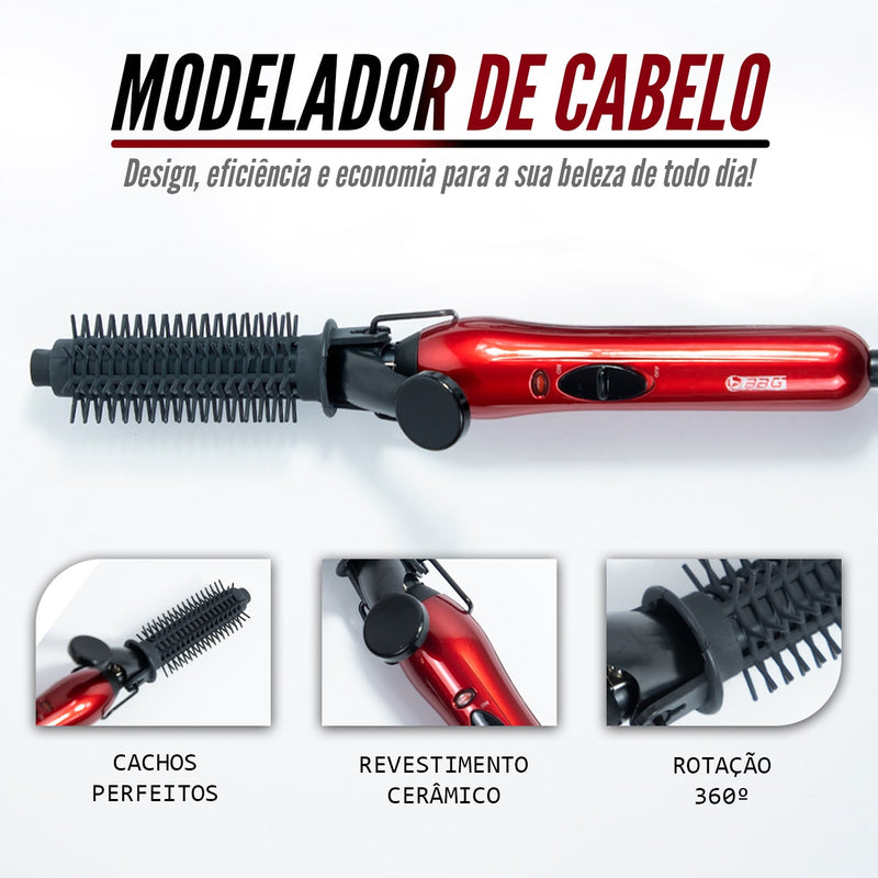 Escova Modeladora e Babyliss 2x1 Modelador De Cachos Bivolt